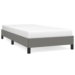 vidaXL Bed Frame without Mattress Dark Grey 90x190 cm Single Single Fabric