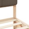 vidaXL Bed Frame with Upholstered Headboard Taupe 200 x 200 cm