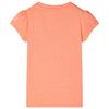 Kids' T-shirt with Cap Sleeves Neon Orange 140