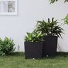 vidaXL Planter with Removable Inner Anthracite 21 / 32 L PP Rattan