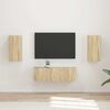 vidaXL TV Wall Cabinet Set 4 pcs Sonoma Oak Engineered Wood