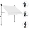 vidaXL Manual Retractable Awning with LED 200 cm Cream