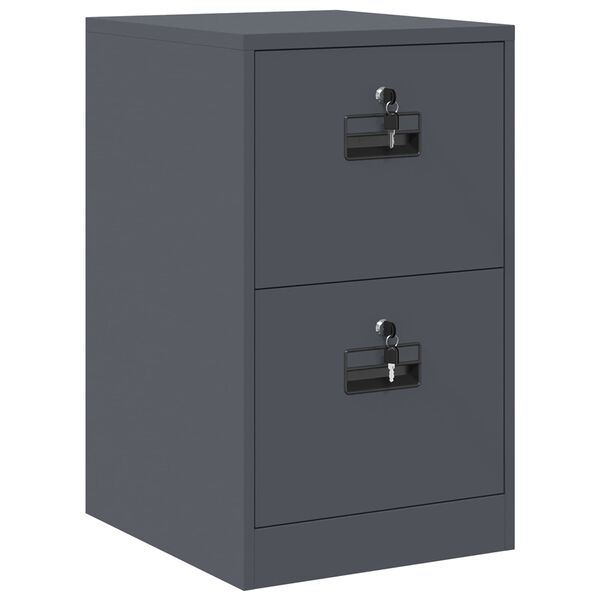vidaXL File Cabinet Anthracite 44 x 50 x 74.5 cm Cold-Rolled Steel
