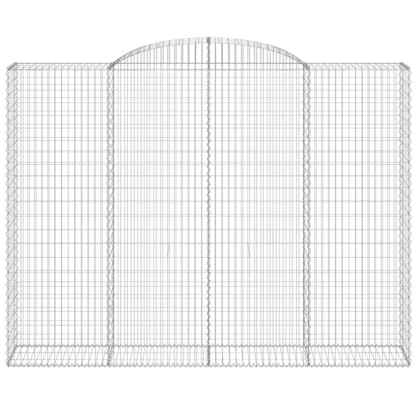 vidaXL Arched Gabion Baskets 5 pcs 300x50x220/240 cm Galvanised Iron