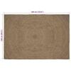 vidaXL Area Rugs Rectangular Grey 240 x 340 cm Jute