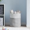 vidaXL Storage Basket Grey and White &Oslash;38x46 cm Cotton