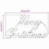vidaXL Christmas Sign with 216 LEDs Red 99 x 55 x 13 cm Iron