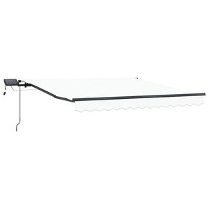 vidaXL Retractable Awning Manual White 300 x 250 cm Fabric