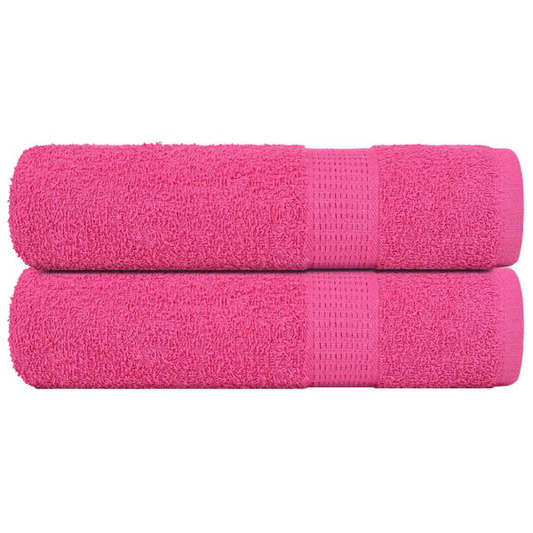 vidaXL Shower Towels "FROGN" 2 pcs Pink 70x140 cm 360 gsm