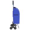 vidaXL Shopping Trolley Folding Blue 39.5 x 33 x 93 cm Oxford fabric