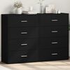 vidaXL Sideboards 2 pcs Black 60x31x84 cm Engineered Wood