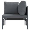 vidaXL Outdoor Furniture with Cushion with Pillow Anthracite Steel