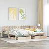 vidaXL Daybed with Trundle and Drawers without Mattress 90x200 cm