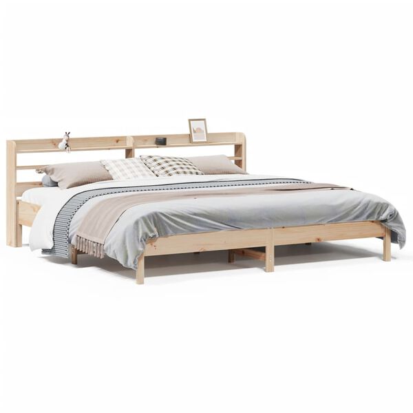 vidaXL Bed Frame without Mattress 200x200 cm Solid Wood Pine