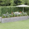 vidaXL Garden Raised Bed Galvanised Steel 440x80x68 cm Silver
