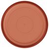 vidaXL Round Flower Tray 24 pcs Brick Red &Oslash; 17.5 x 2 cm Plastic