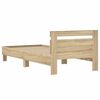 vidaXL Bed Frame without Mattress with Headboard Sonoma Oak 100x200 cm