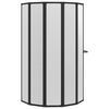 vidaXL Shower Screen Folding Black 168 x 140 cm Aluminium