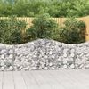 vidaXL Arched Gabion Baskets 4 pcs 200x30x80/100 cm Galvanised Iron