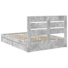vidaXL Storage Bed Concrete Grey 150 x 200 cm Engineered Wood