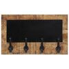 vidaXL Wall-mounted Coat Racks with 4 Hooks 2 pcs Solid Wood Mango