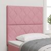 vidaXL LED Headboard with Headboard Pink 100 cm Faux Leather