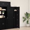 vidaXL Highboard Black oak 70 x 42.5 x 185 cm Engineered wood
