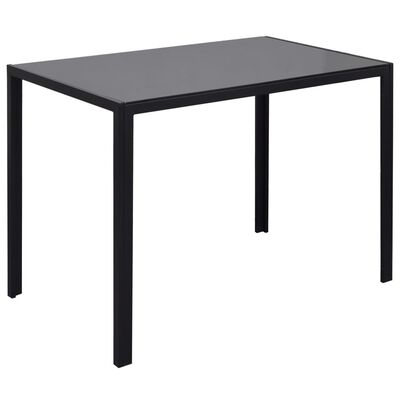vidaXL 5 Piece Dining Table Set Black
