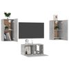 vidaXL 3 Piece TV Cabinet Set Concrete Grey Engineered Wood