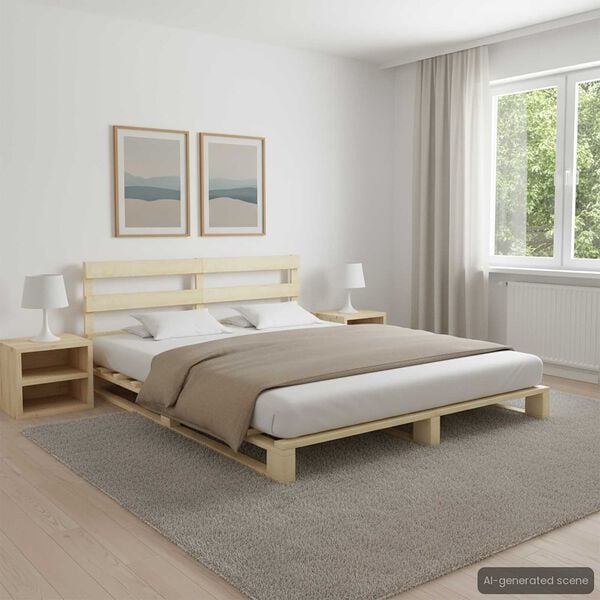 vidaXL Pallet Bed Frame without Mattress 140x200 cm Solid Wood Pine