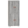 vidaXL Highboard Grey Sonoma 69.5x34x180 cm Engineered Wood