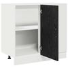 vidaXL Kitchen Corner Base Cabinet Black oak 86 x 46 x 81.5 cm