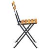 vidaXL Folding Garden Chairs 2 pcs Steel and Solid Acacia Wood