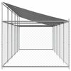 vidaXL Dog Cage with Roof and Door Grey 10x2x2 m Galvanised Steel