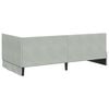 vidaXL Corner Bed Frame Light Grey 90 cm x 200 cm Velvet