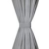 vidaXL Micro-Satin Curtains 2 pcs with Loops 140x175 cm Grey