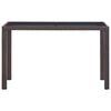 vidaXL Garden Table Brown 123x60x74 cm Poly Rattan