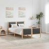 vidaXL Bed frame Brown and dark grey 120 x 190 cm Solid pine wood