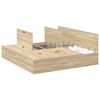 vidaXL Storage Bed Frame Sonoma Oak 200 x 200 cm Engineered Wood