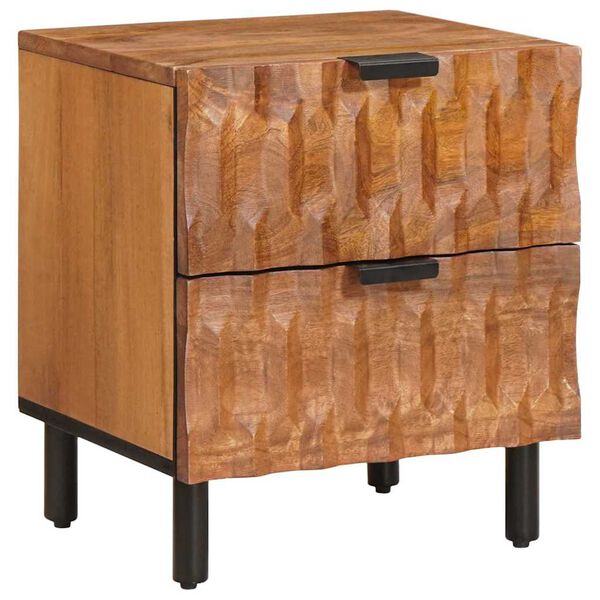vidaXL Bedside Cabinet Brown 40 x 33 x 46 cm Solid Mango Wood
