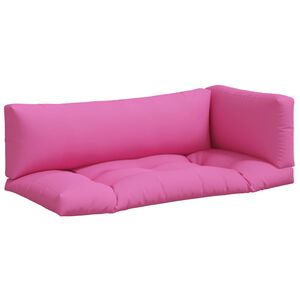 vidaXL Pallet Cushions 3 pcs Pink Oxford Fabric