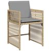 vidaXL Garden Dining Set 5 pcs Beige Poly Rattan