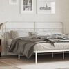 vidaXL Metal Headboard White 200 cm