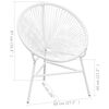 vidaXL Garden String Moon Chair Poly Rattan White