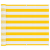 vidaXL Balcony Screen Yellow and White 100 x 600 cm Oxford Fabric