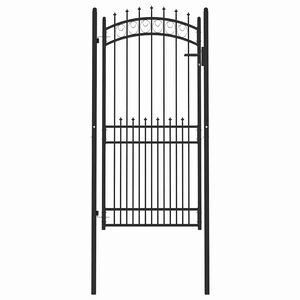 vidaXL Fence Gate with Spikes EMMEN 100 x 100 cm Powder-coated steel