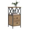 vidaXL Bedside Cabinet Artisan Oak 34x35.5x70 cm Engineered Wood
