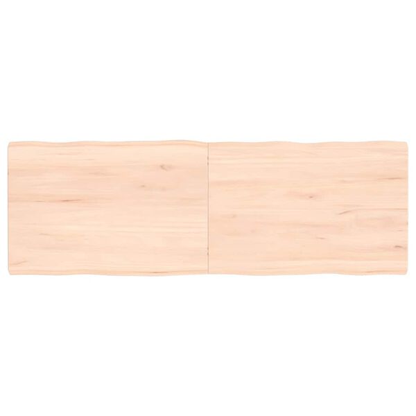 vidaXL Table Top 120x40x(2-4) cm Untreated Solid Wood Live Edge