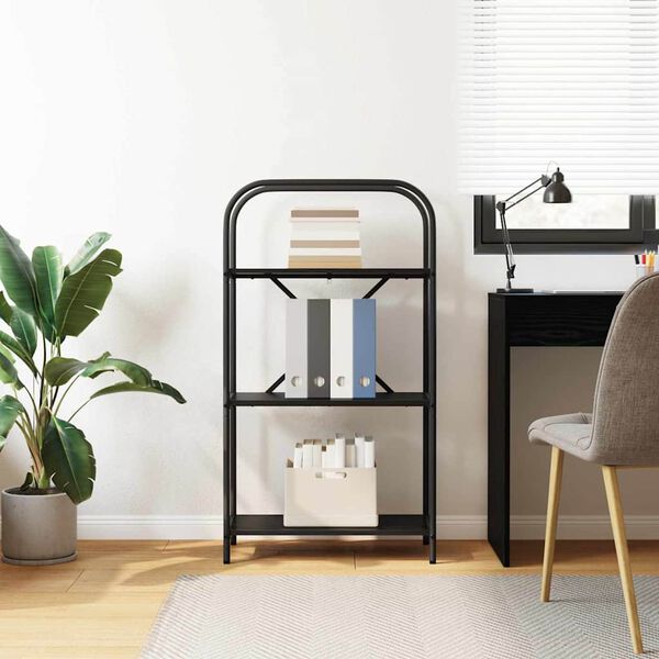 vidaXL Bookshelf Black Oak 60 x 30 x 109 cm Engineered wood