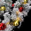 vidaXL Christmas Garland with Baubles and LED Lights Green 20 m PVC